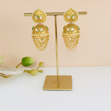 Meenakari Kundan Jhumki Earrings Zayn Luxury Jewellery